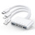 OTG адаптер переходник картридер Lightning / 2USB / SD / TF to USB / Lightning / Type-C, White