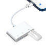Адаптер перехідник картридер XO HUB006 3-in-1 Lightning to SD / TF / USB, White