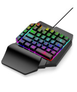 Дротова ігрова клавіатура K12X з RGB - підсвічуванням 39 клавіш, Black