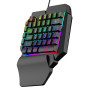 Дротова ігрова клавіатура K12X з RGB - підсвічуванням 39 клавіш, Black