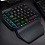 Дротова ігрова клавіатура K12X з RGB - підсвічуванням 39 клавіш, Black