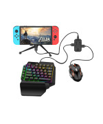 Игровой комплект клавиатура + мышка Mixmaster для смартфона, Sony PlayStation, Xbox, Nintendo Switch, Black