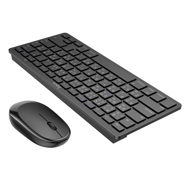 Беспроводная Bluetooth клавиатура + мышь Hoco DI05, Black