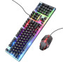 Проводная игровая клавиатура и мышка Hoco GM18 с RGB подсветкой, Black
