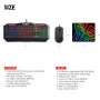 Проводная игровая клавиатура и мышка Fantech P31 с RGB подсветкой и ковриком в комплекте, Black