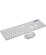 Беспроводная Bluetooth клавиатура с мышкой XO KB02 (наклейки на клавиатуру с украинской раскладкой в подарок), White