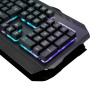 Проводная игровая USB клавиатура XO KB-01 Metal с RGB подсветкой, Black