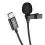 Микрофон петличка Hoco L14 Type-C, 2m, Black