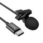 Микрофон петличка Hoco L14 Type-C, 2m, Black