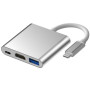 Перехідник адаптер Type-C до USB / HDMI / Type-C, Silver