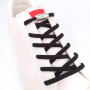 Эластичные велюровые шнурки с фиксаторами без завязок 90см