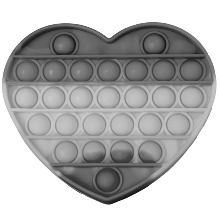 Игрушка-антистресс Pop it для взрослых и детей Heart, разноцветная