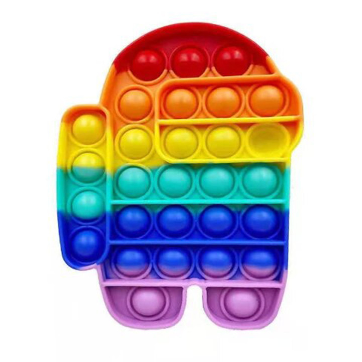 Игрушка-антистресс Pop it / игрушка пупирка для взрослых и детей, разноцветная