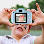 Дитячий фотоапарат XO XJ01 200 mAh із силіконовим чохлом та ремінцем, Blue