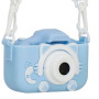 Дитячий фотоапарат XO XJ01 200 mAh із силіконовим чохлом та ремінцем, Blue