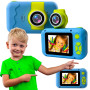 Детский фотоаппарат XO XJ02 400 mAh с микрофоном и выдвижным объективом, Blue