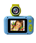 Детский фотоаппарат XO XJ02 400 mAh с микрофоном и выдвижным объективом, Blue
