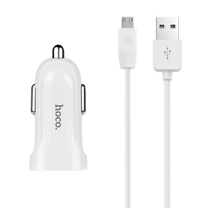 Автомобільний зарядний пристрій Hoco Z2 1.5A micro USB White