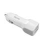 Aвтомобільний зарядний пристрій Hoco Z23 2.4A, 2 USB lightning White