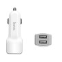 Aвтомобільний зарядний пристрій Hoco Z23 2.4A, 2 USB lightning White