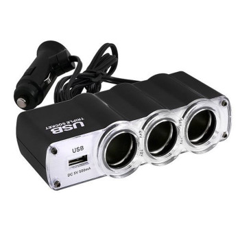 Автомобильный разветвитель прикуривателя WF-0120 Black