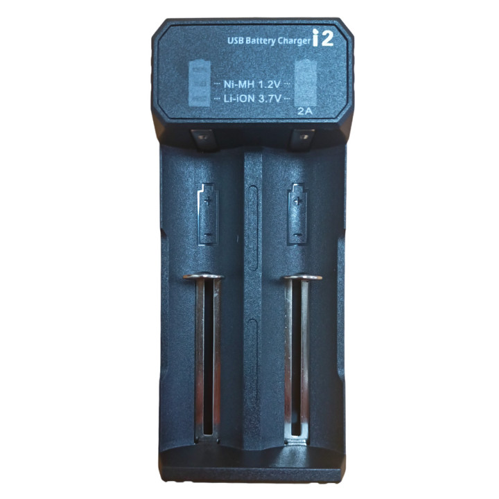 Сетевое зарядное устройство Essager ECDQ-I201 для аккумуляторных батареек 2A, Black
