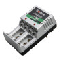 Мережевий зарядний пристрій для акумуляторів AA, AAA, Крона 9V (6F22) Soshine SC-Z23b, Silver