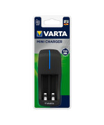 Мережевий зарядний пристрій Varta Mini Charger для акумуляторних батарейок типу AA, AAA NiMh, Black