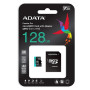 Карта пам'яті ADATA Premier Pro microSDXC V30 UHS-I U3 128GB 100Mb/s A2 Class10 з адаптером
