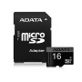 Карта памяти ADATA Premier microSDHC 16 GB Class 10 + адаптер, Black