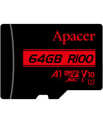 Карта пам'яті Apacer UHS-1 microSDXC 64Gb class 10, Black