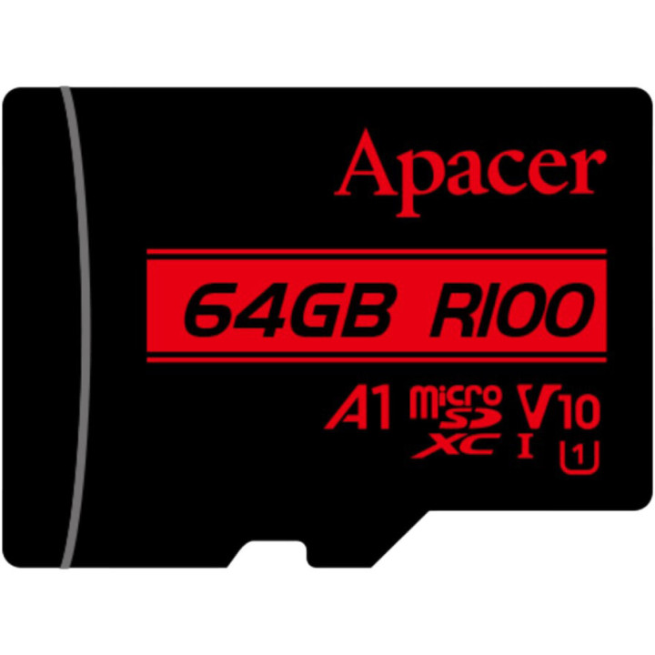 Карта пам'яті Apacer UHS-1 microSDXC 64Gb class 10, Black