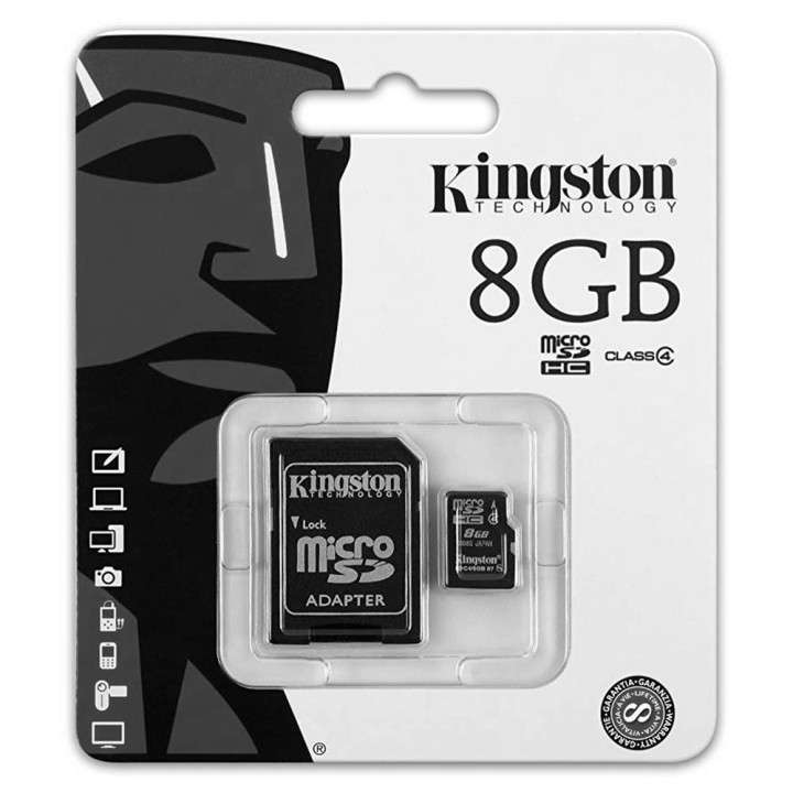 Карта пам'яті Kingston microSDHC 8GB Class10 Black
