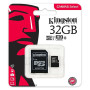 Карта памяти Kingston microSDHC 32GB Class10 + Adapter, Black