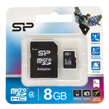 Карта пам'яті Silicon Power microSDHC 8GB Class 4 Black