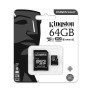 Карта пам`яті Kingston Canvas Select MicroSDXC 64 GB Class 10 +адаптер, Black