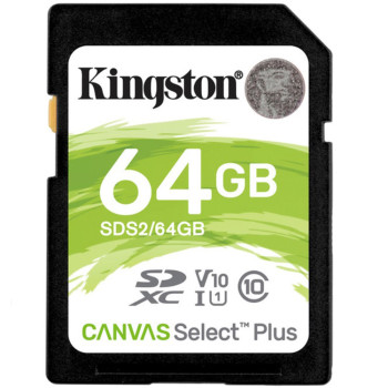 Карта пам'яті SDXC Kingston 64Gb Canvas Select Plus (UHS-1 U1) V10 (100Mb/S), Class 10