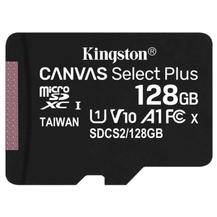 Карта памяти microSDXC KIngston Canvas Select Plus A1 128Gb  (UHS-1) (R-100Mb/s)