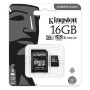 Карта памяти Kingston Canvas Select microSDHC 16 GB Class 10 + адаптер, Black