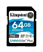 Карта пам'яті SDXC Kingston Canvas Go Plus 64Gb (UHS-1 U3) V30 (170Mb/S), Class 10