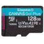 Карта памяти microSDXC Kingston Canvas Go Plus A2 V30 128Gb  (UHS-1 U3) (R-200Mb/s)