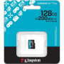 Карта памяти microSDXC Kingston Canvas Go Plus A2 V30 128Gb  (UHS-1 U3) (R-200Mb/s)