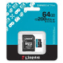 Карта пам`яті microSDXC Kingston Canvas Go Plus A2 V30 64Gb (UHS-1 U3) (R-200Mb/s) + Adapter SD