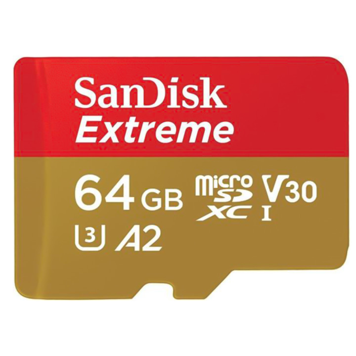 Карта памяти microSDXC SanDisk Extreme For Mobile Gaming A2 V30 64Gb (R190Mb/s W90Mb/s) (Class 10) (UHS-1 U3)