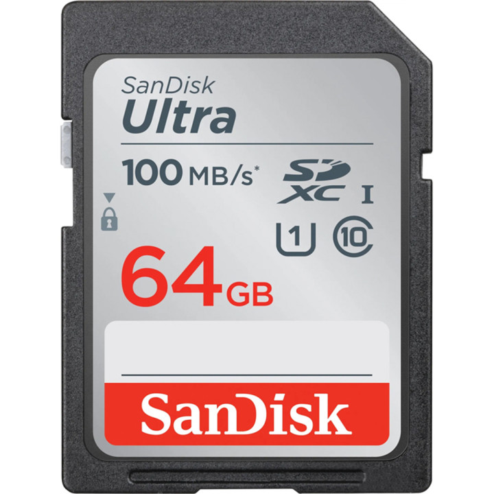 Карта памяти SDXC 64Gb SanDisk Ultra (UHS-1) (100Mb/S)