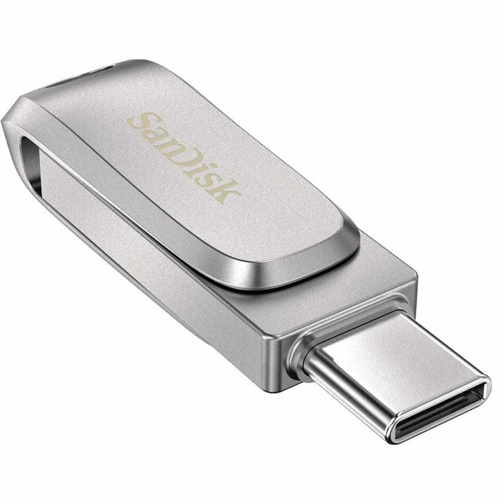 USB-флешка SanDisk Ultra Dual Luxe (USB 3.1, Type-C 64GB,150 Mb/s), Silver