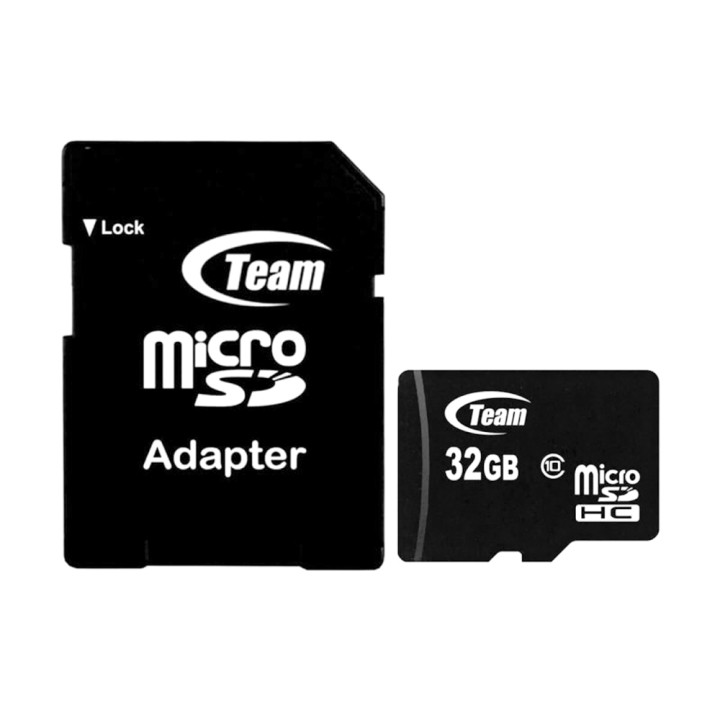 Карта памяти Team MicroSDHC 32 GB Class 10 + адаптер, Black