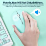 Беспроводная Bluetooth мышка BT5.2 / 2.4G 1200DPI с LED подсветкой и тихими кнопками мятный