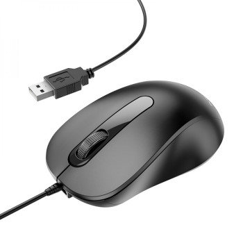 USB Мишка Borofone BG4 (1000DPI/1.5m), Black