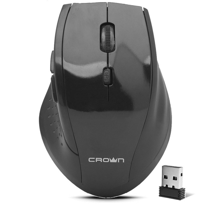 Безпровідна мишка Crown CMM-967W для нетбука, ноутбука, ПК Black